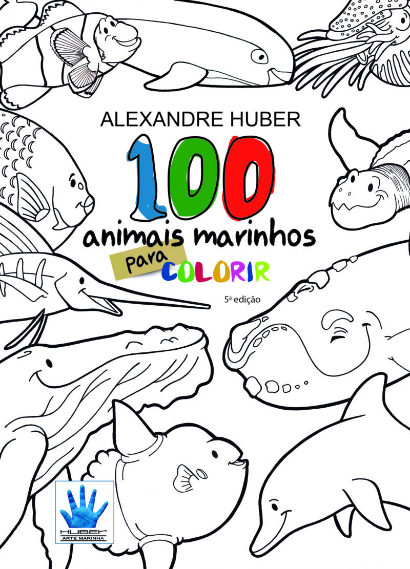 100 animais marinhos para colorir